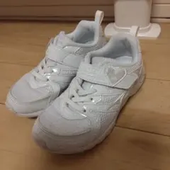 SHUNSOKU　瞬足スクール ホワイトスニーカー 19cm