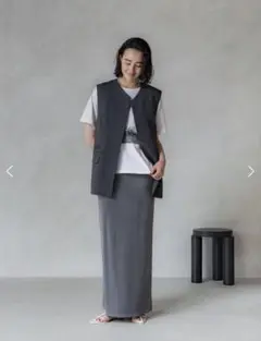 翌日発送crewreストレッチベロアストレートスカート