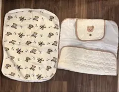 クマ柄おむつ替えマット　2枚セット　防水　オムツ　シート