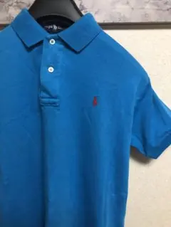 ♪ラルフローレン 半袖ポロシャツ メンズ size S ターコイズ 綿100%