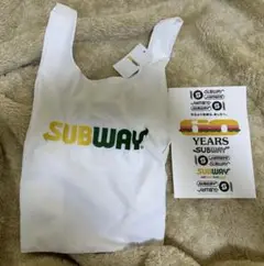 SUBWAY エコバッグ ホワイト　サマーバッグ