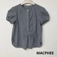 美品 MACPHEE マカフィー トップス ブラウス プルオーバー チェック柄