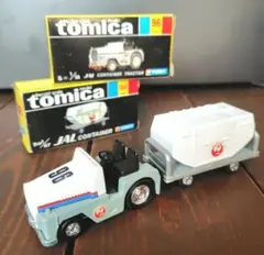  - 新品同様　TOMY トミカ 日本航空　コンテナー、ケン引車　96　黒箱 希少！トミカ黒箱96-1 日本航空 コンテナ ケン引車 日本製 当時