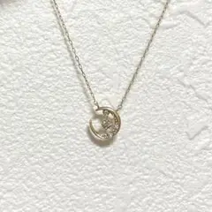4°C ネックレス k10 ゴールド レディース アクセサリー ムーン 三日月