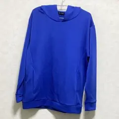 RUPUA フード付きパーカー 鮮やかな青　M〜L ポケット有り♪
