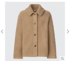 UNIQLO ユニクロ　ボアフリースステンカラーショートコート　S