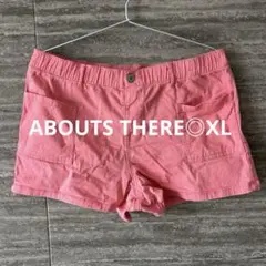 ABOUTS THERE◎サーモンピンクハーフパンツ ショートパンツ XL大きめ