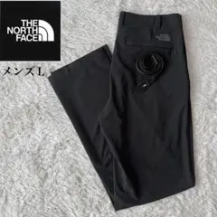 【美品】ノースフェイス ナイロンパンツ ストレッチ素材 ワンタック 黒ブラック