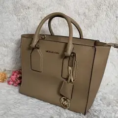 マイケルコース ハンドバッグ MKロゴ ブラウン系 ゴールド金具