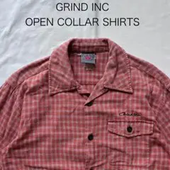GRIND INC グラインド　ネルシャツ　オープンカラーシャツ 開襟　レア