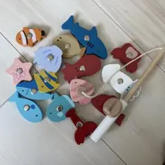 木製おもちゃ 釣りゲーム 多色