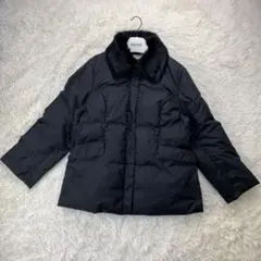 大きいサイズ 23区 ダウンコート 4XL以上 サイズ48 ブラック ファー