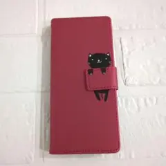Xperia 5 III ケース 手帳型　猫　レッド