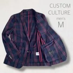 CUSTOM CULTURE テーラードジャケット M チェック柄 日本製 希少