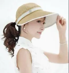 新品2wey UVハット　石井美保さん つば浅 帽子