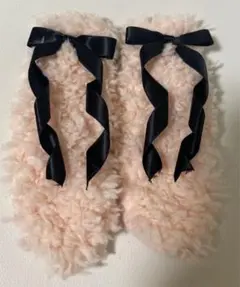 mimyのお耳 ピンク 黒リボン うさみみ　地雷　メイド