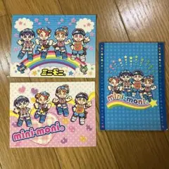 mini-moni カードセット　メモ帳　ミニモニ