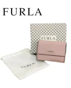 ★ FURLA フルラ 三つ折 コンパクト ミニ 財布 ピンク