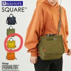 美品✨PEANUTS ROOTOTE SQUARE ショルダーバッグ スヌーピー