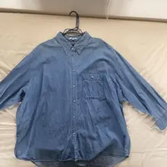 UNIQLO u デニムブルー 長袖シャツ 3xlサイズ