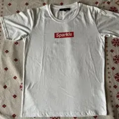 Sparkleロゴプリント ホワイトTシャツ