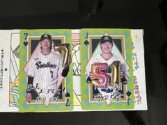 ヤクルトスワローズ　トランプ風カード　長岡　濱田