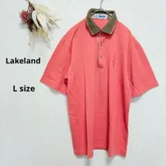 レイクランド　Lakeland ポロシャツ 半袖　L ピンク オンワード樫山