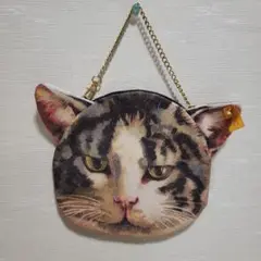 あちゃちゅむムチャチャ 猫の顔デザイン バッグ