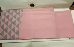 正絹 観世水 ウロコ ピンク グレー 着物