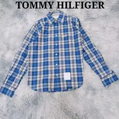 TOMMY HILFIGER トミーヒルフィガー チェックシャツ 長袖 ブルー