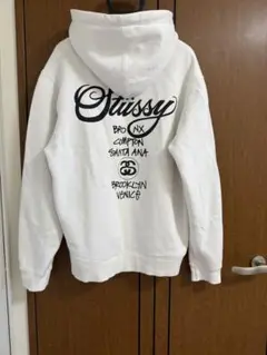 Stussy ホワイト パーカー Lサイズ