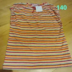 miki house ストライプ Tシャツ 140