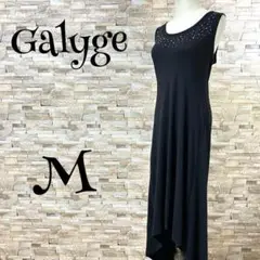 【Galgye】⭐　ワンピース　ノースリーブ　ロング　ピジュー　パーティー　M