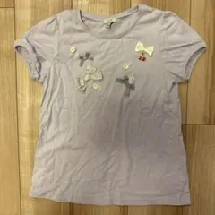 any FAM KIDS150cmネックレス風モチーフTシャツ ライラック系