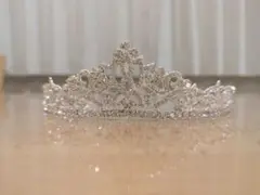 ウェディング ティアラ シルバー