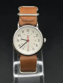 TIMEX 腕時計 クォーツ ブラウンレザー