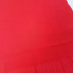 【一点物】【匿名配送】着物 帯揚げ 1枚 ちりめん 紅色 無地 和装小物 レトロ