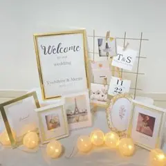 ウェルカムスペース ウェディング 結婚式 ゴールド 装飾 ウェルカムボード