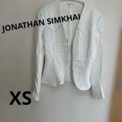 JONATHAN SIMKHAI ノーカラージャケット ホワイト【XS】