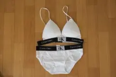 Calvin Klein グレー ブラジャーショーツセットMサイズ