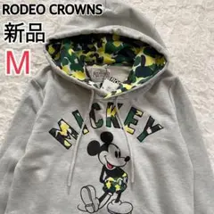 新品　RODEO CROWNS　ミッキーフード付プルオーバーパーカー