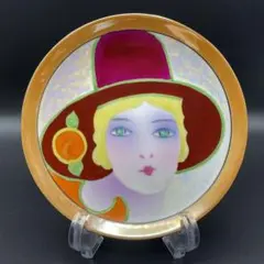 代表作 オールドノリタケ デコレディ グリーンアイ 飾皿 Noritake