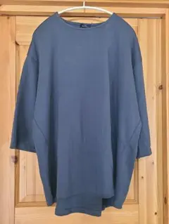 ITEMS URBAN RESEARCH 七分袖カット ダークブルー青
