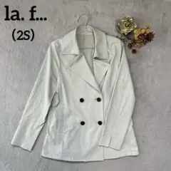 【la. f...】ベージュ ダブルブレスト トレンチジャケットコート（2S）