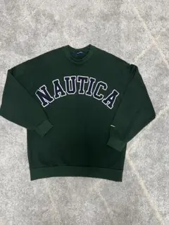 NAUTICA ダークグリーン スウェット