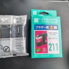 brother インクカートリッジ LC211のブラックとマゼンダの2個セット