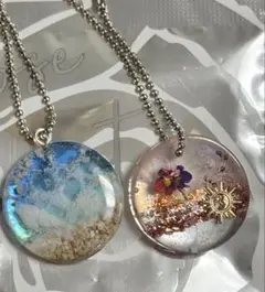 海　ビーチ風景 レジンチャーム 約2.5cm お花　フラワーレジンチャームセット
