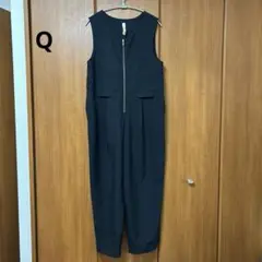 Q キュー リネンライクオールインワン ブラック 2