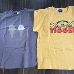 スヌーピーアイスクリームとティガーTシャツ2枚セット　130cm