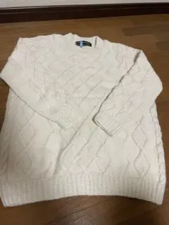 【イメルダ】アルパカ100% ホワイトニット【美品】